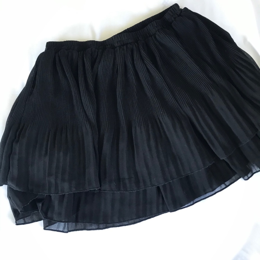 Ecote Black Pleated Skirt